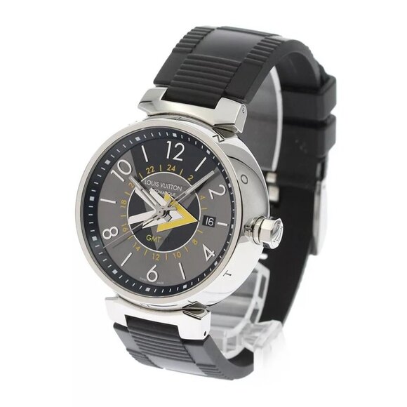 LOUIS VUITTON Tambour GMT Q1D31 Date Automatic Men's Watch - Picture 1 of 13